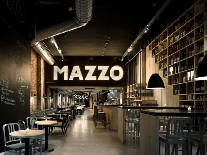 Интерьер итальянского ресторана Mazzo