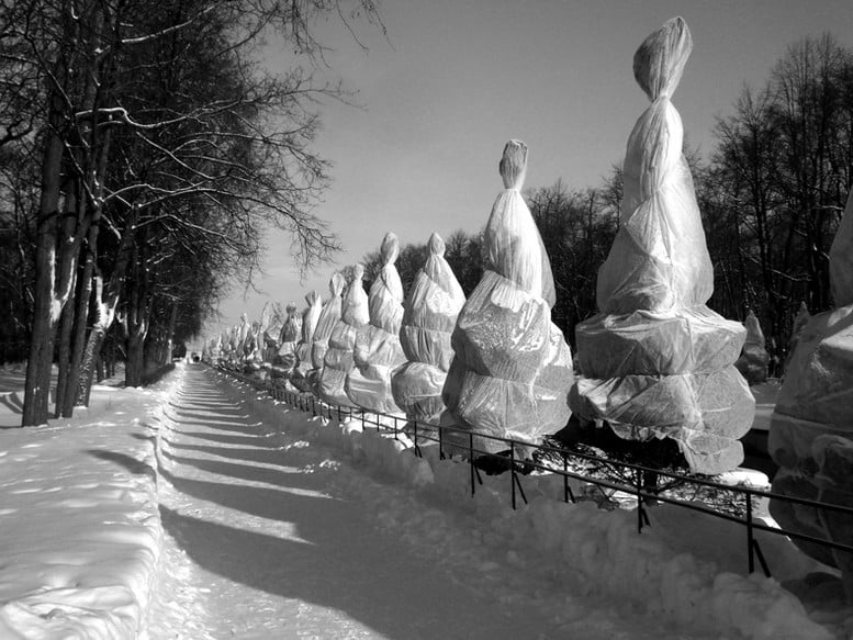 Фотографии Петергофа зимой