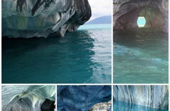 Мраморный собор - мраморные пещеры Чили