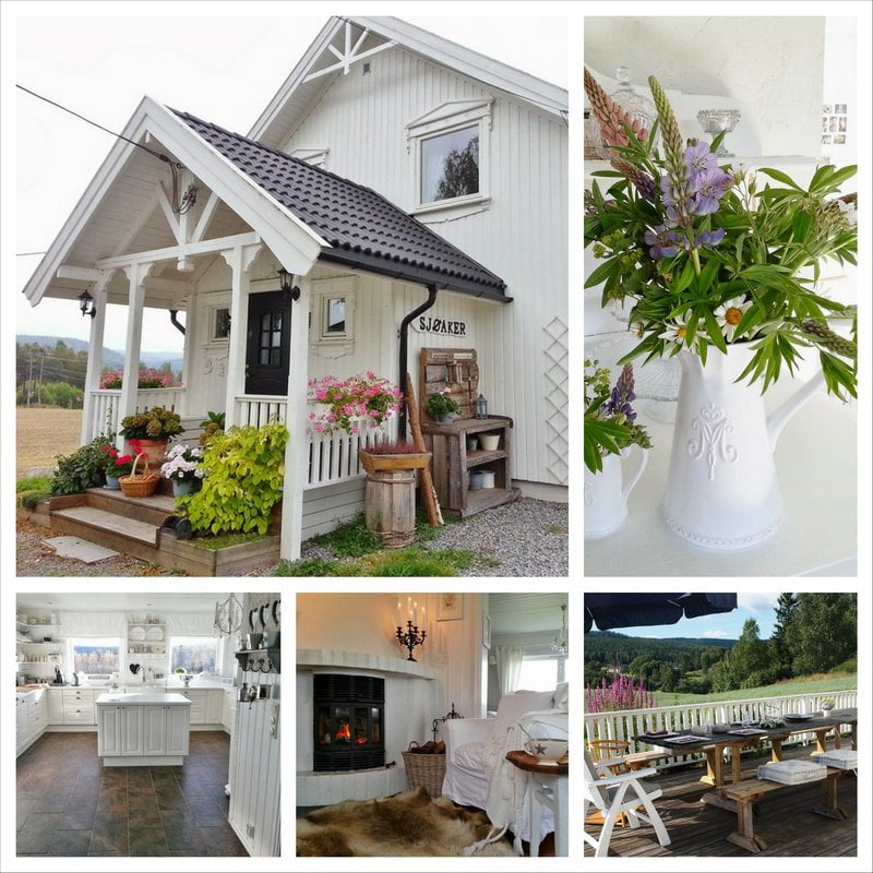 Интерьер в белом цвете, дома в Норвегии
