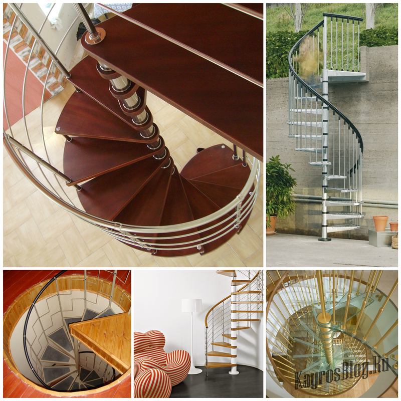 Винтовая лестница – изюминка коттеджного интерьера