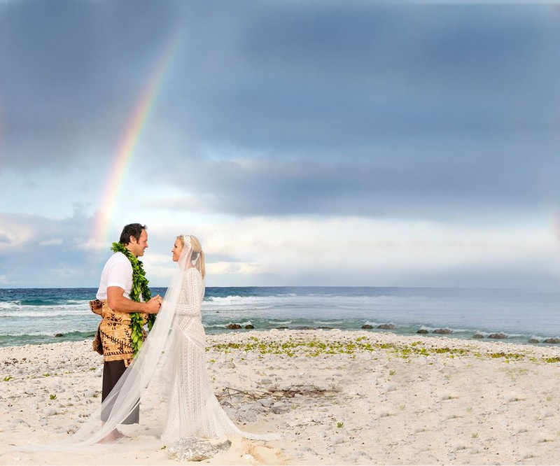 свадьба Фото на фоне радуги