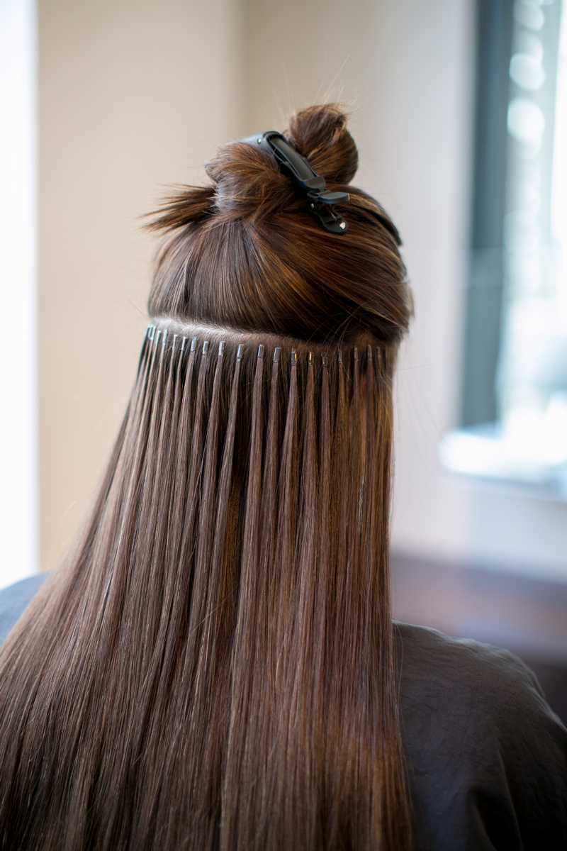 Наращивание волос на капсулах в китае