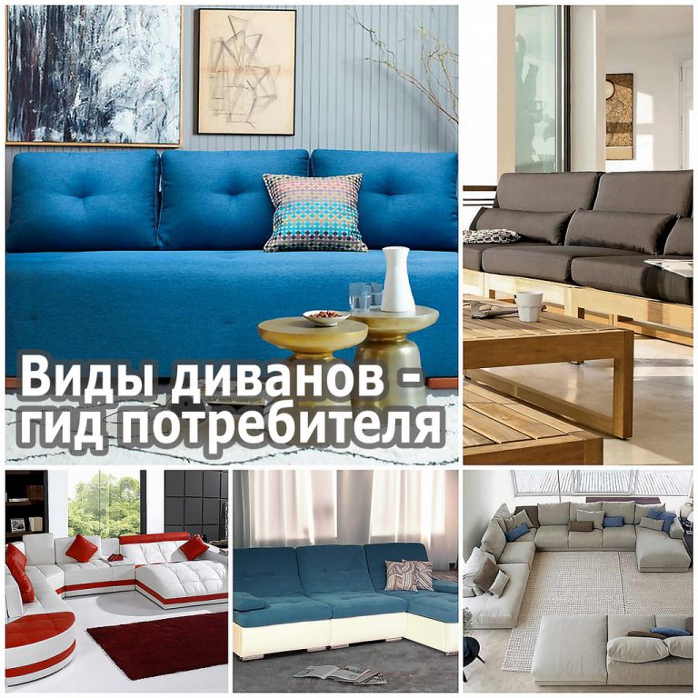 Виды диванов - гид потребителя