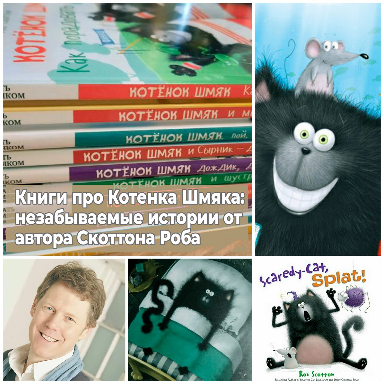 Книги про Котенка Шмяк незабываемые истории от автора Скоттона Роба