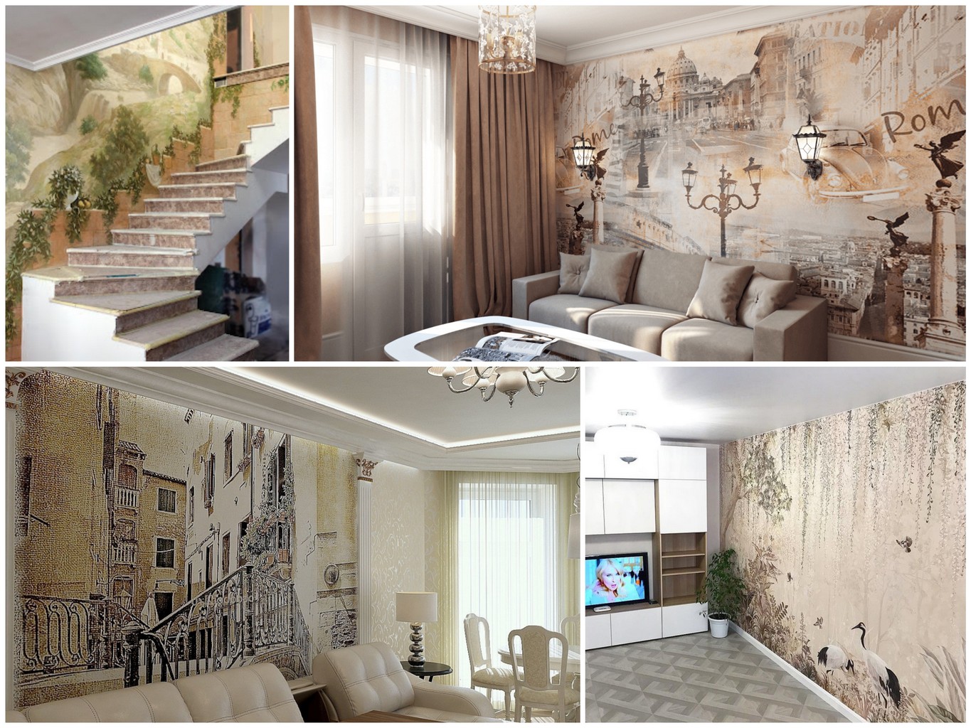 интерьер квартиры фрески